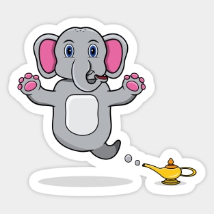 Cute Elephant Ghost  and Flying Sticker